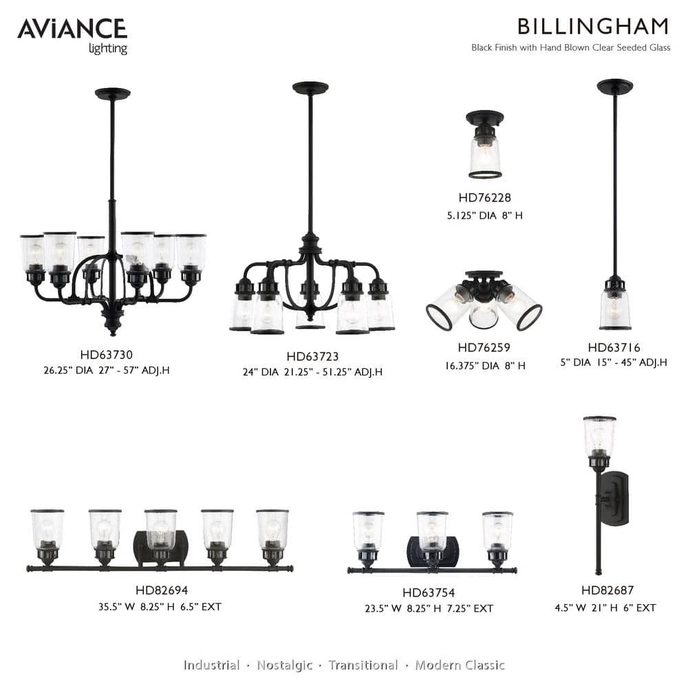 Lawrenceville Mini Black Hand-Blown Seeded Glass Pendant Light