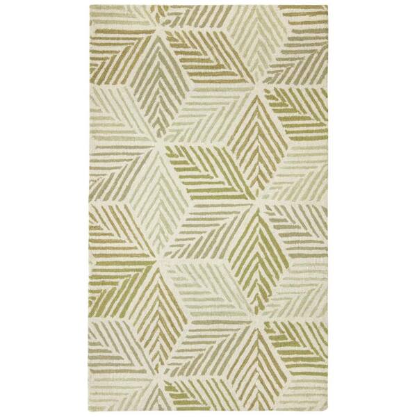 Karari Hand Hooked Wool Moss 6 ft. x 9 ft. Indoor Area Rug