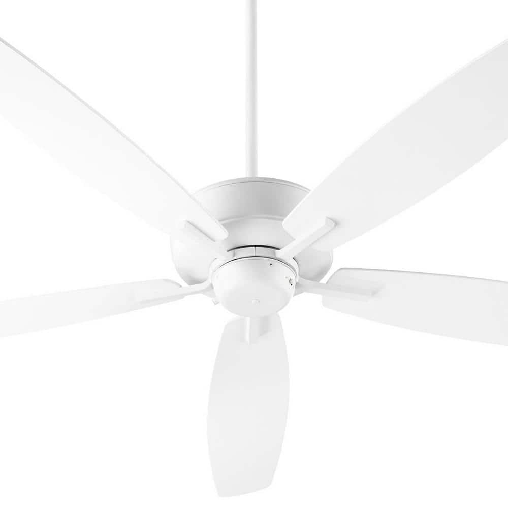 Studio White 60" Traditional Reversible 5-Blade Ceiling Fan