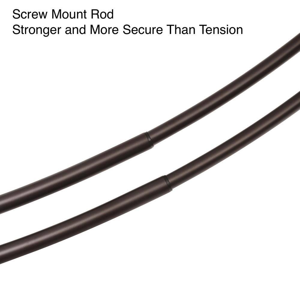 Bronze Wall Mounted Double Curved Aluminum Shower Rod