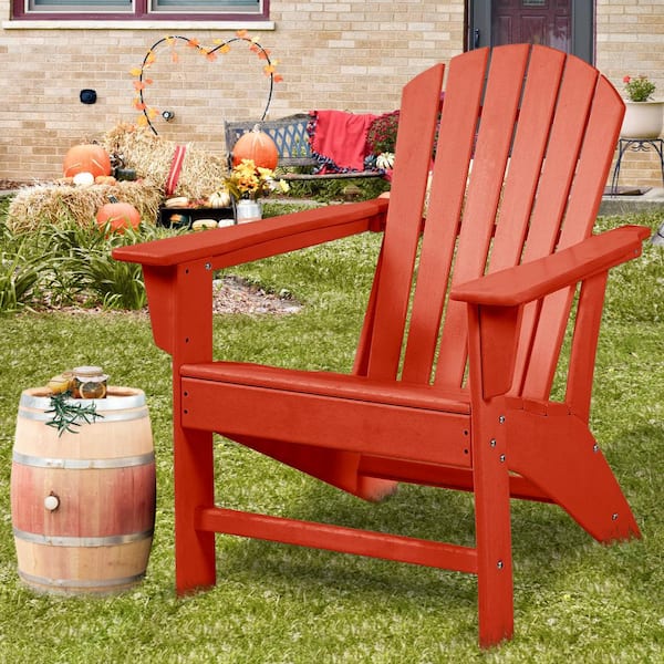 MIRAFIT Classic Composite Red of Adirondack Chair Sectional Seating Set