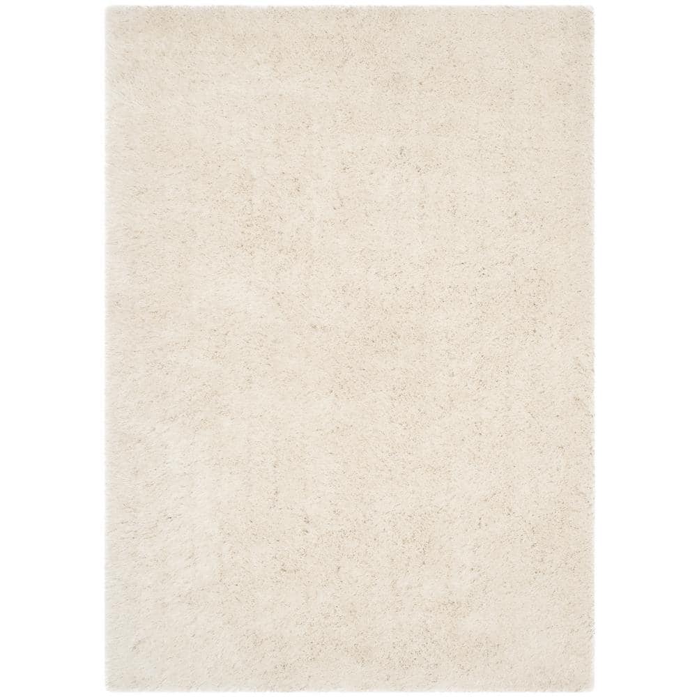 Pearl Shimmer Hand-Tufted Synthetic 5' x 8' Shag Rug