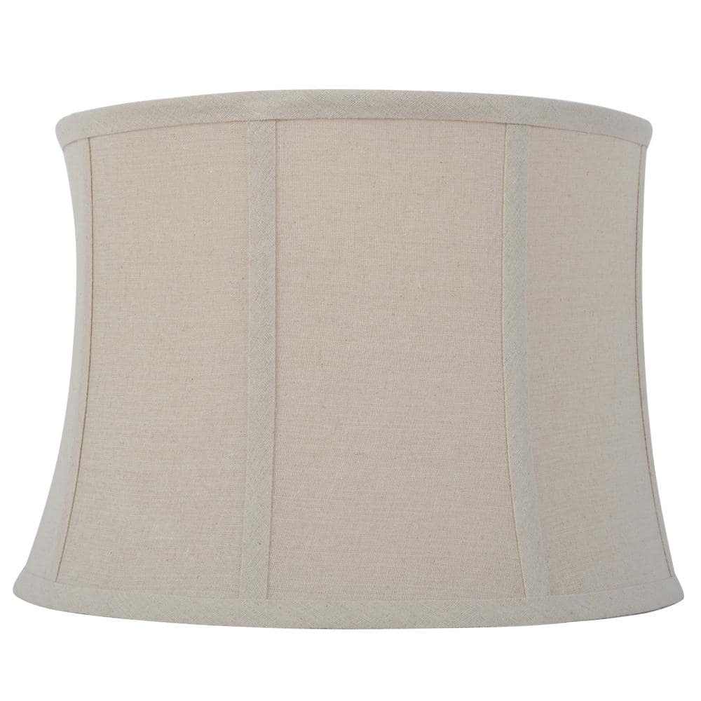 Hampton Bay Mix And Match 15 In Dia X 10 5 H Beige Linen Round Table Lamp Shade Ds18008 The Home Depot H Beige Linen Round Table Lamp Shade, Beige Linen Lamp Shades