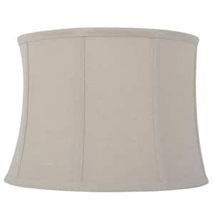 Mix and Match 15 in. Dia x 10.5 in. H Beige Linen Round Table Lamp Shade