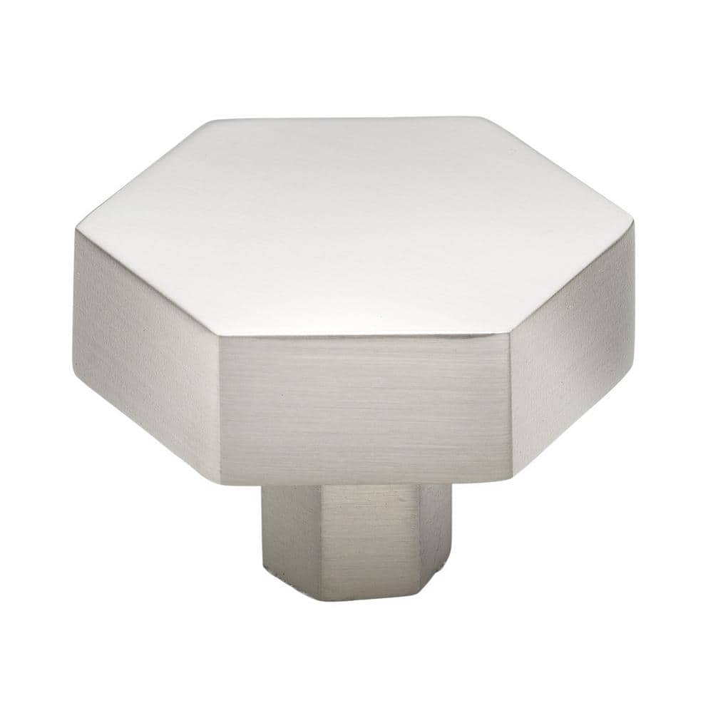 1-1/2 in. Satin Nickel Solid Hexagon Cabinet Drawer Knobs (10-Pack) price history on PriceWatchPro