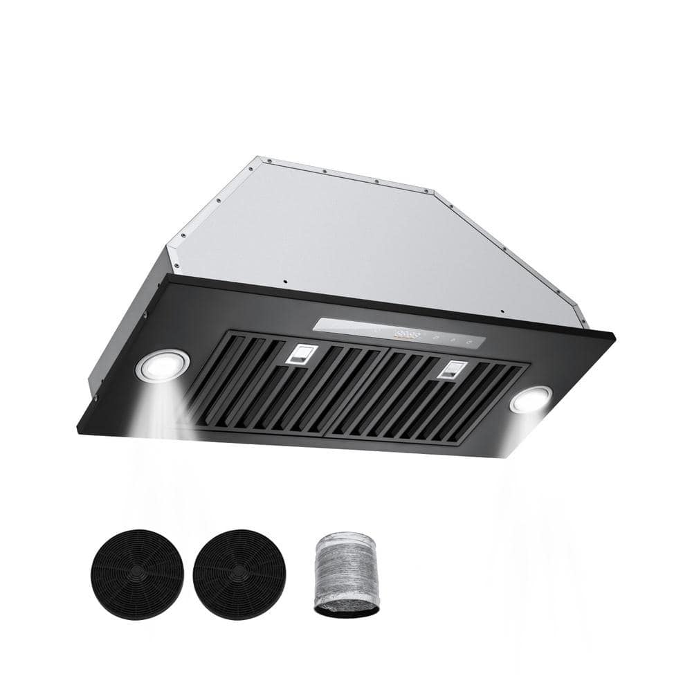 Range Hood Insert 30 in. 800CFM 4-Speed Built-in Stove Hood Ductless Convertible Kitchen Vent