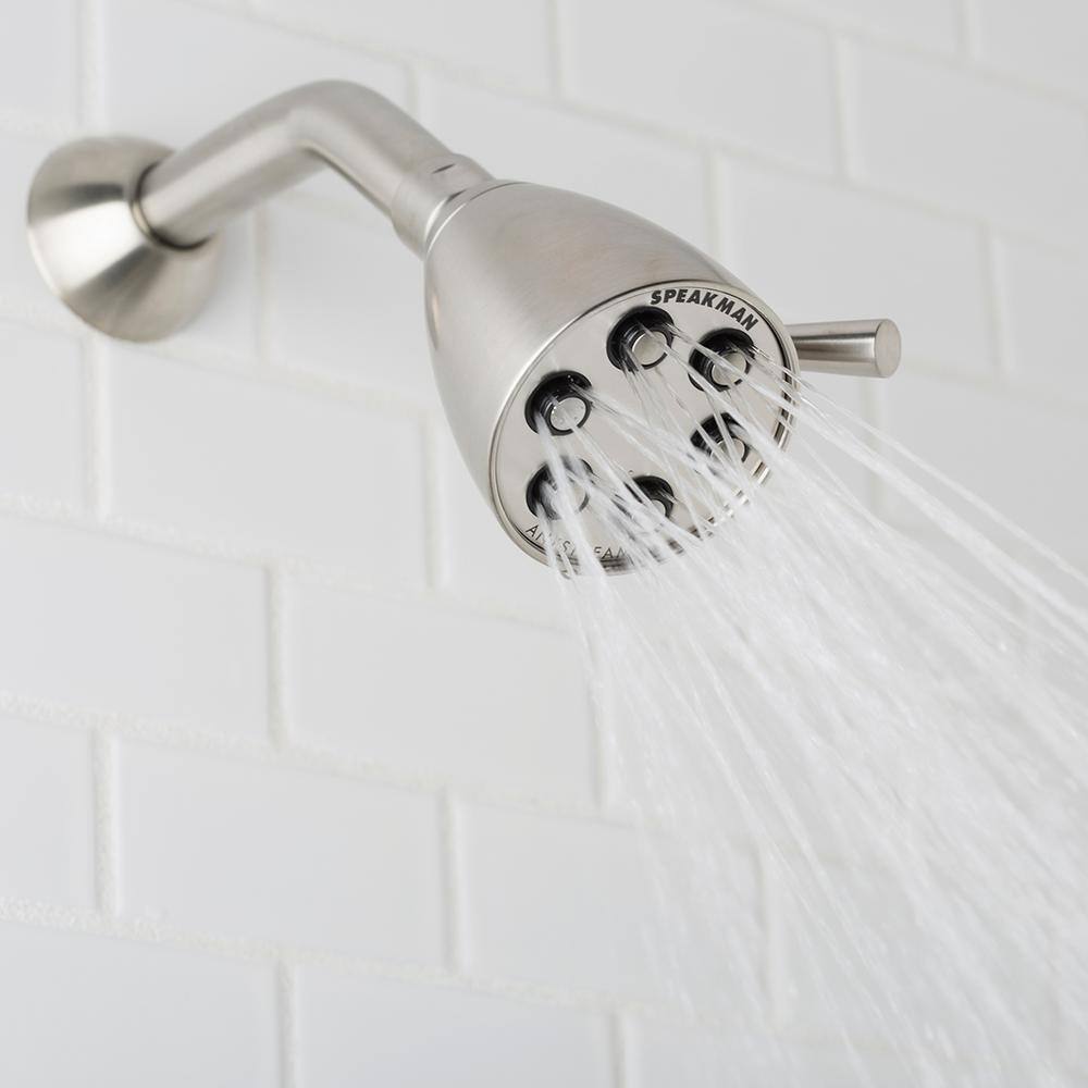 Brushed Nickel Adjustable High Pressure Wall Mounted Shower Head