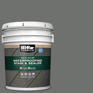 5 gal. #SC-131 Pewter Solid Color Waterproofing Exterior Wood Stain and Sealer