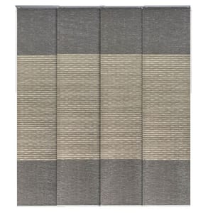 Amazon River 99.99% Blackout Natural Woven Adjustable Blind For Patio Door with 23 in. Slates Up to 86 in. W x 96 in. L
