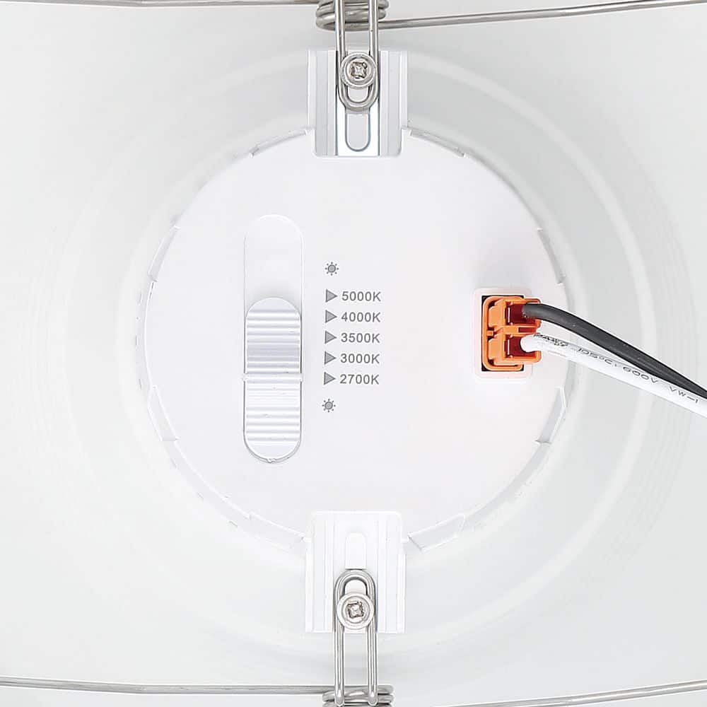5 in / 6 in Selectable CCT Integrated LED White Baffle Recessed Trim
