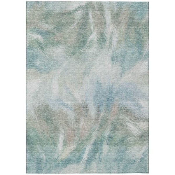 Chantille Machine Washable Indoor/Outdoor Abstract ACN2096 Sky 5 ft. x 7 ft. 6 in. Area Rug