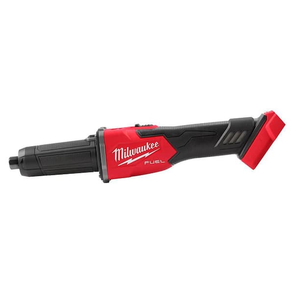 Milwaukee 2939-20 M18 FUEL 18V Lithium-Ion Brushless Cordless 1/4 in. Braking Die Grinder Slide Switch (Tool-Only) - 1