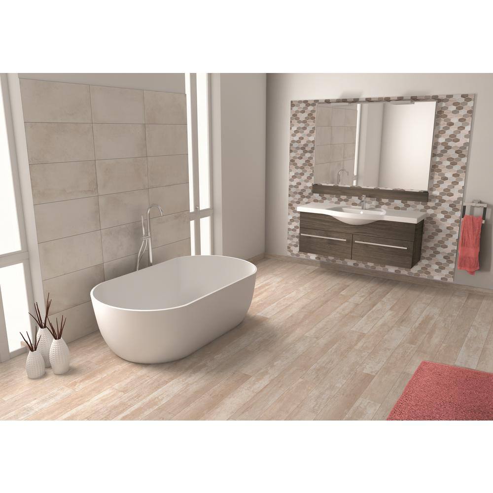Gray and White Hexagon Marble Mosaic Tile for Indoor and Outdoor