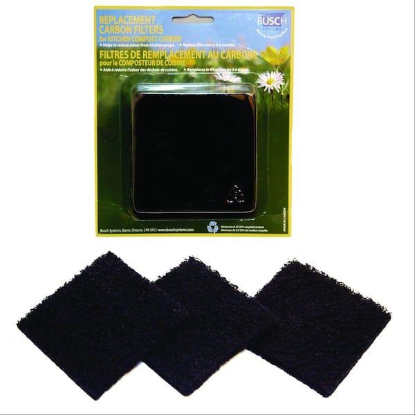 6 Pack Thickened Compost Bin Filters Activated Carbon Filters For Kitchen Compost  Bin Filters Replacement, 10 Mm Thickness, 6.75 Inch