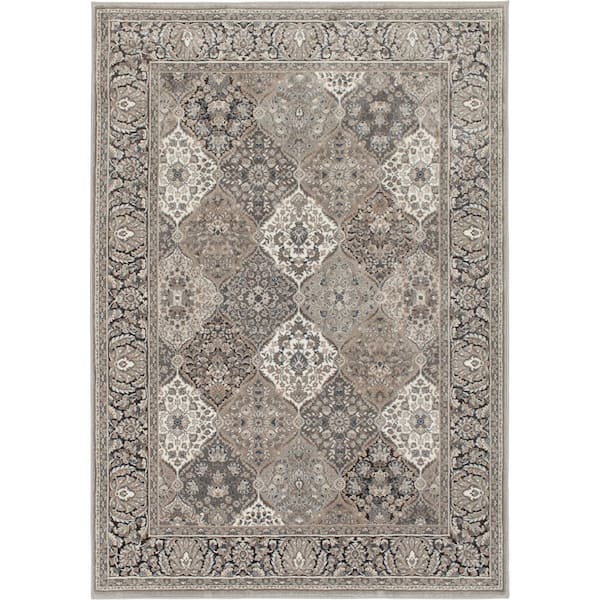 Kurdamir Lochlan Multi 8 ft. x 11 ft. Panel Polypropylene Area Rug