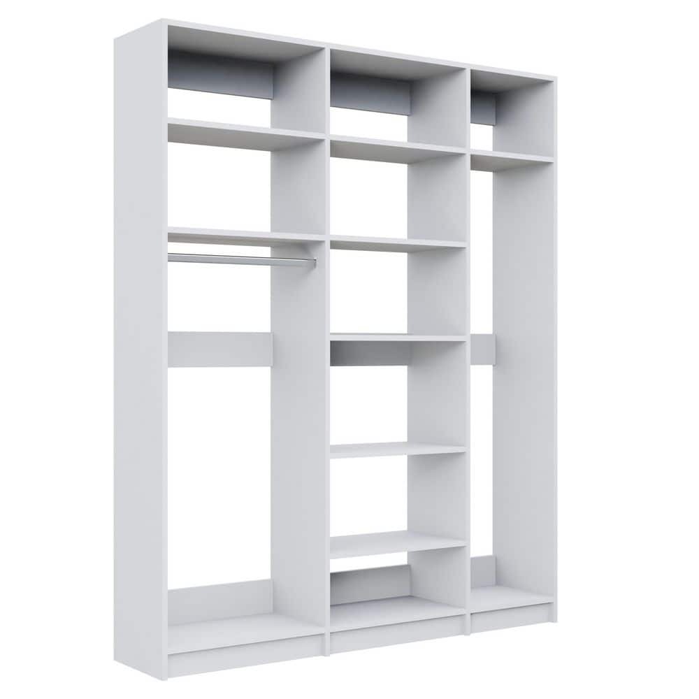 Alto Laundry Room 57 in. W White Medium Hang, Shelf Tower and Utility Tower 15-Shelf Wood Closet System price history on PriceWatchPro