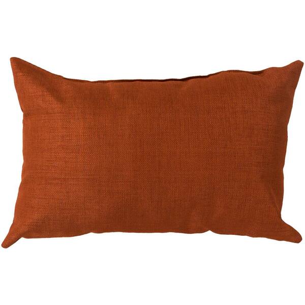 Artistic Weavers Strahlhorn Orange Solid Polyester 20 in. x 20 in. Throw Pillow