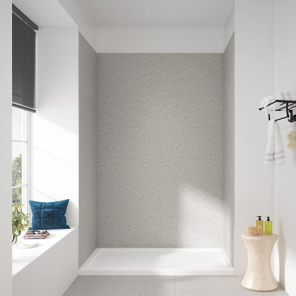 Arroyo Alcove Shower Walls 60 in. x 36 in. x 80 in. in Terrazzo