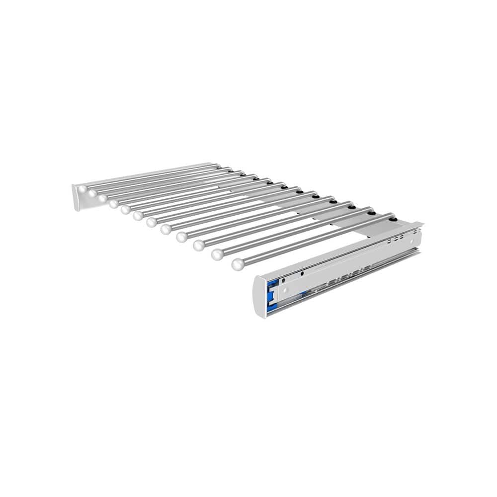 24 in. Polished Chrome Pullout Valet Rod Pants Organizer with Soft-Close for Custom Closet Systems price history on PriceWatchPro