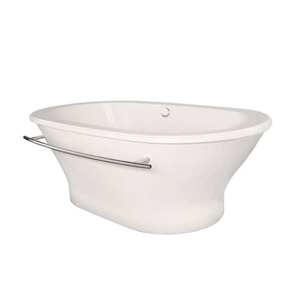 Hydro Systems Arlington 70 in. Acrylic Flatbottom Air Bath and Whirlpool Bathtub in White