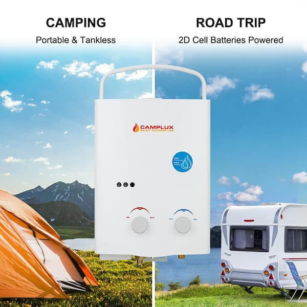 Camplux Propane Off-Grid Portable Water Heater for RV, Trailer & Campe