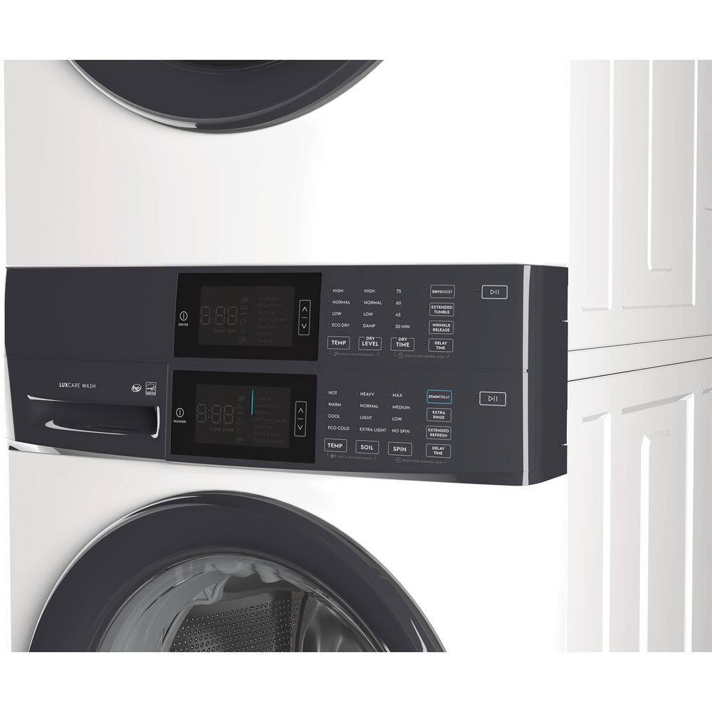 White Gas Stacked Washer and Dryer Set with Energy Star