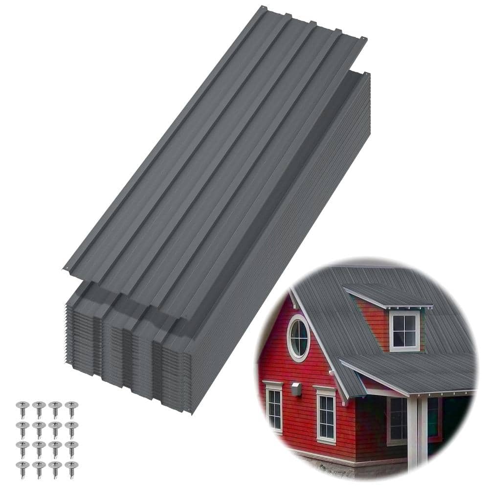 5x1.39 ft.Gray Galvanized Steel Corrugated Heavy Duty Roofing Panels for Carport, Outdoor Storage,and Garage(20 Pieces) price history on PriceWatchPro