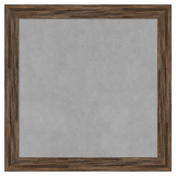 Amanti Art Regis Barnwood Mocha Narrow 19 in. x 19 in Framed Magnetic Board