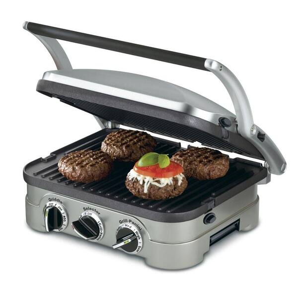 Cuisinart Griddler Multifunctional Stainless Steel Indoor Grill GR4N - The  Home Depot