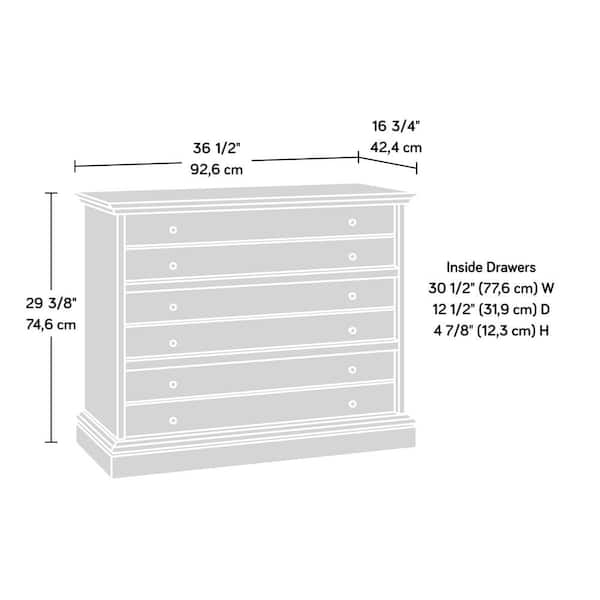 Sauder barrister lane 3 deals drawer chest