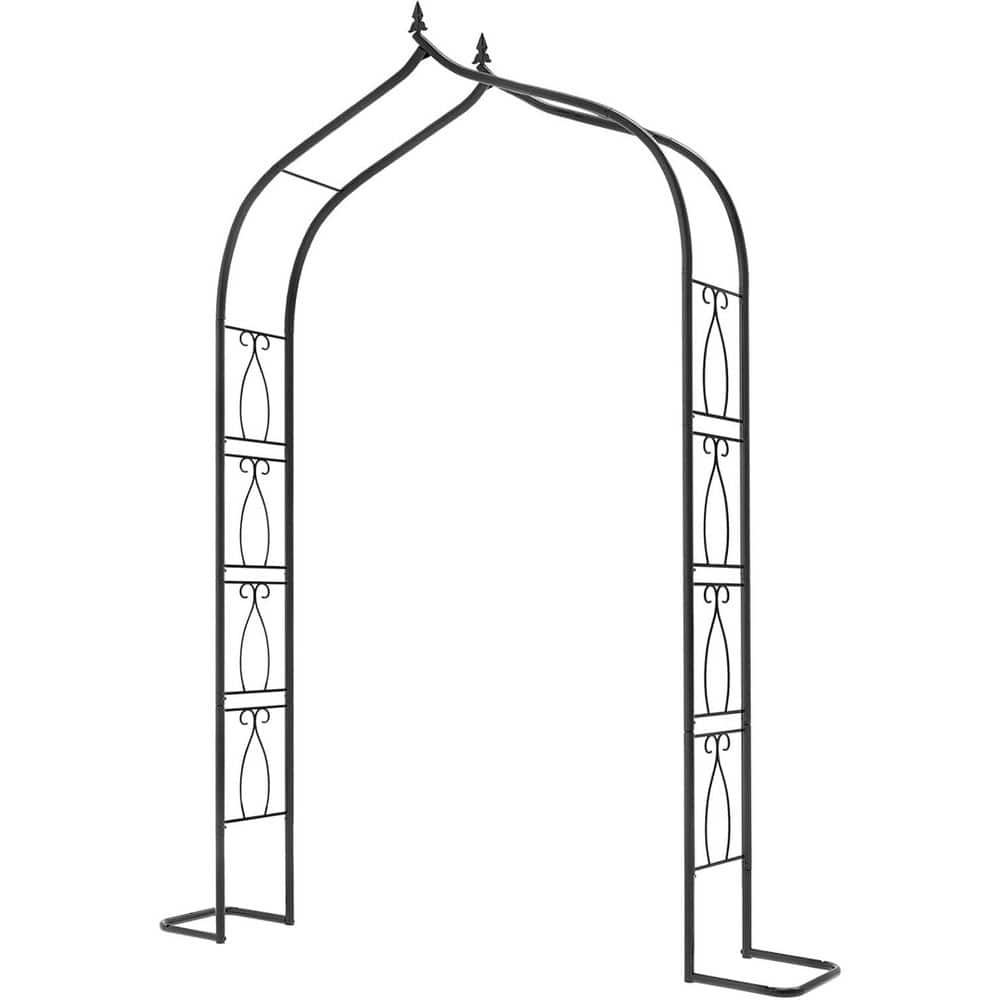 PALEO 100.5 in. x 45.6 in. Garden Arch Trellis, Outdoor Steel Arbor for Climbing Plants Arbor price history on PriceWatchPro