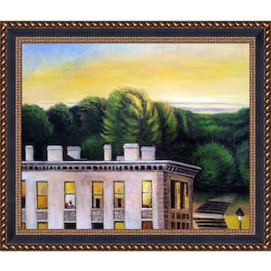 24.75 in. x 28.75 in. "House At Dusk, 1935" by Edward Hopper Framed Oil Painting