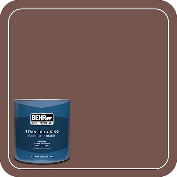 BEHR ULTRA 1 qt. Home Decorators Collection #HDC-CL-12 Terrace Brown Extra Durable Satin Enamel Interior Paint & Primer