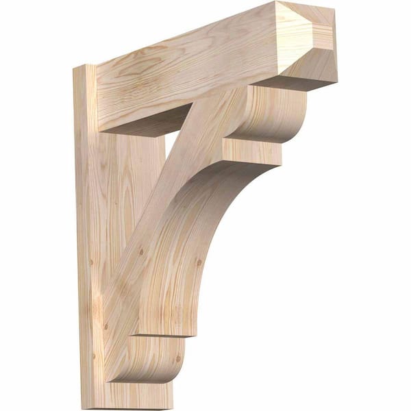 Ekena Millwork 8 in. x 28 in. x 28 in. Olympic Craftsman Smooth Douglas Fir Outlooker