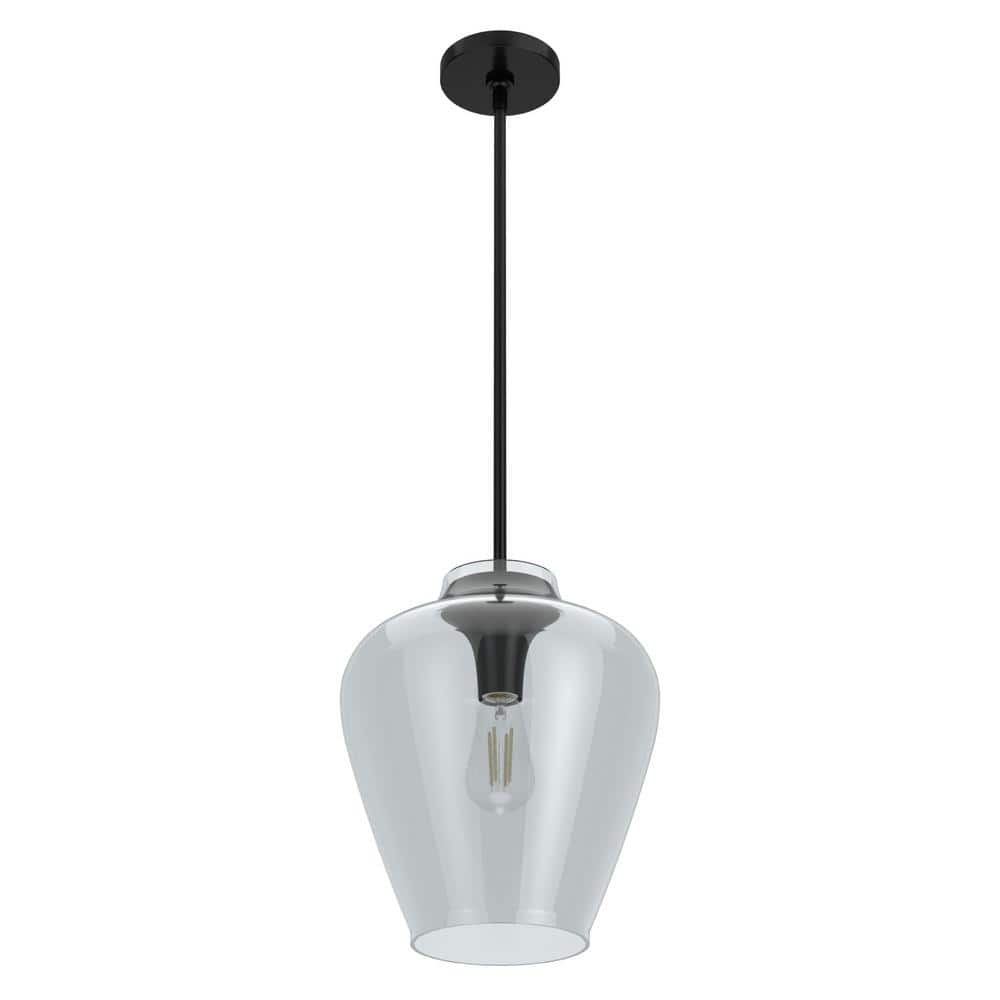 Hunter Vidria Matte Black 12" LED Teardrop Pendant Light