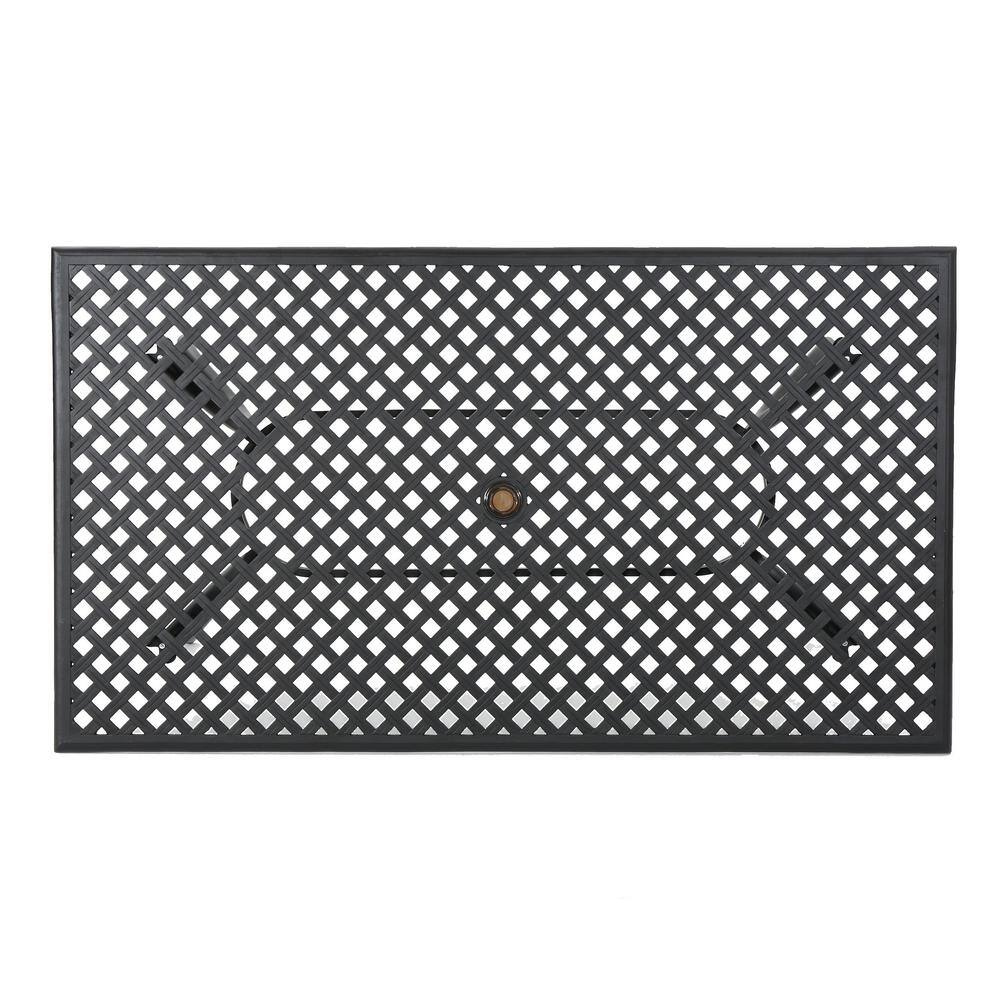 Taylor Black Sand Cast Aluminum Rectangle Dining Table