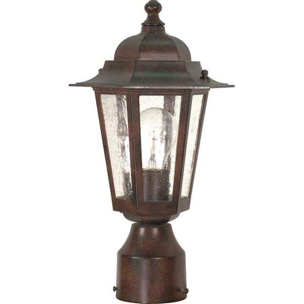 SATCO 1-Light Outdoor Old Bronze Incandescent Post Light