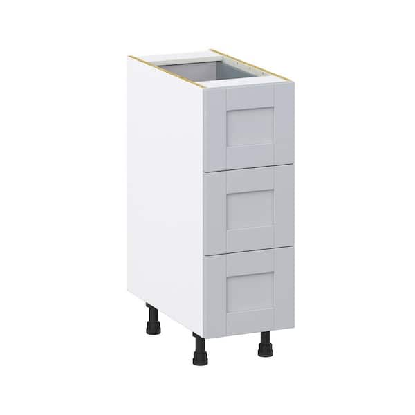 J COLLECTION Cumberland Light Gray Shaker Assembled Base Kitchen ...