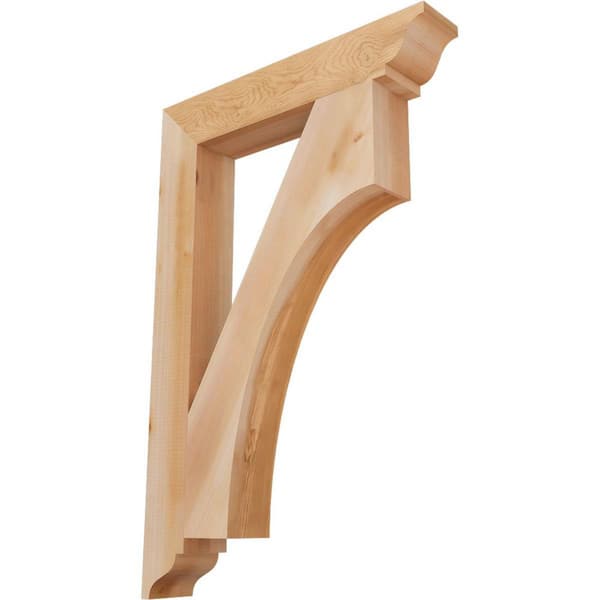 Ekena Millwork 3.5 in. x 36 in. x 24 in. Western Red Cedar Westlake Traditional Smooth Bracket