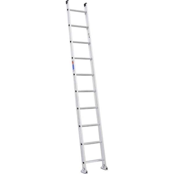 Werner 10 ft. Aluminum D-Rung Straight Ladder with 300 lb. Load Capacity Type IA Duty Rating