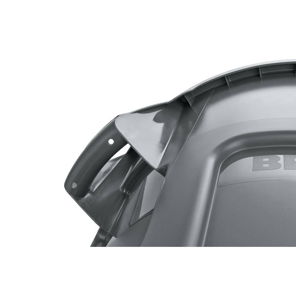 Rubbermaid Commercial 10 gal Round Trash Can, Gray, 15 5/8 in Dia, Open Top, Plastic