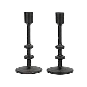 FABULAXE Marble Resin Candle Holders - Set of 3 Taper Candlesticks for Home  Decor, Table Centerpieces, Interior Accents, White QI004063.WT.3 - The Home  Depot