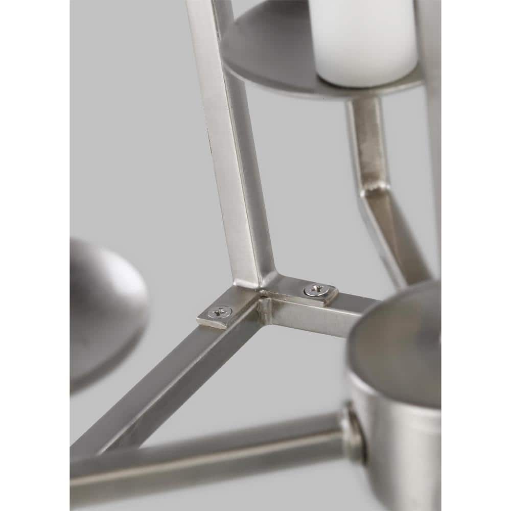 Dianna Brushed Nickel Four Light Lantern with LED Bulbs