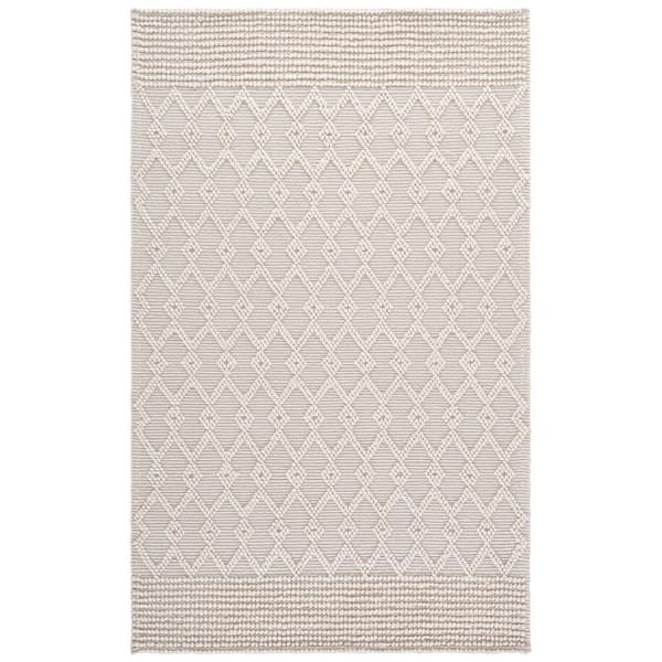 Natura 6 ft. x 9 ft. Ivory High-Low Trellis Area Rug