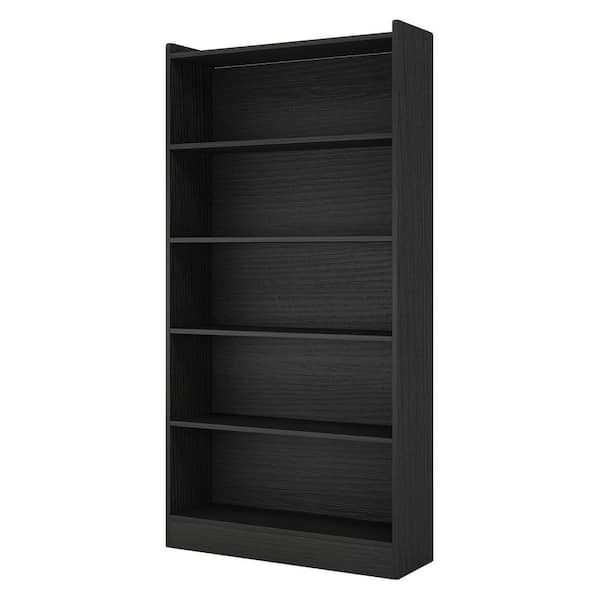 Tribesigns Earlimart 35.4 in. W x 11.8 in. D x 72 in. H Black Tall Etagere Bookcase and Bookshelf Large Bookcases Organizer