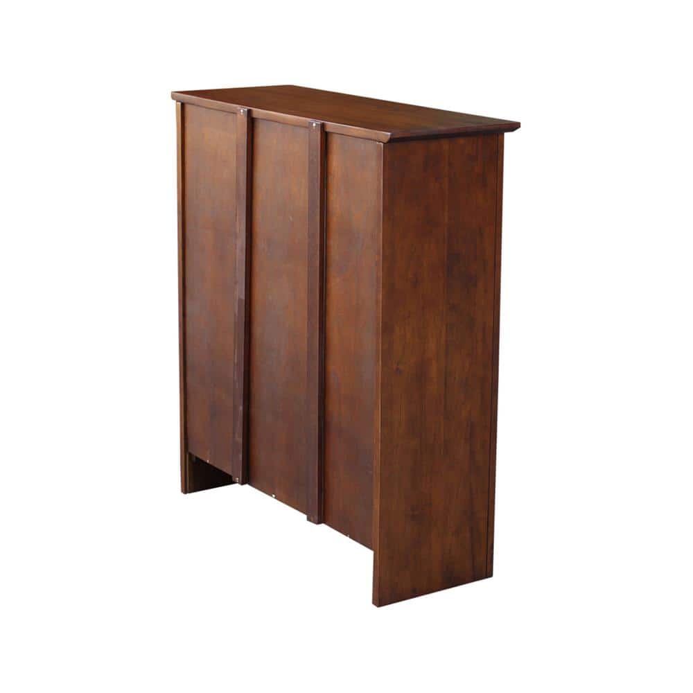 Espresso Medium Wood Adjustable Coastal Bookcase
