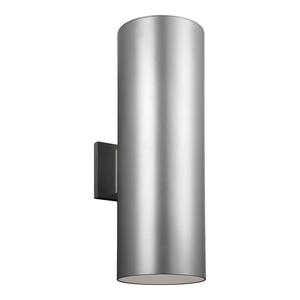Outdoor Cylinders Painted Brushed Nickel Outdoor Integrated LED Wall Lantern Sconce