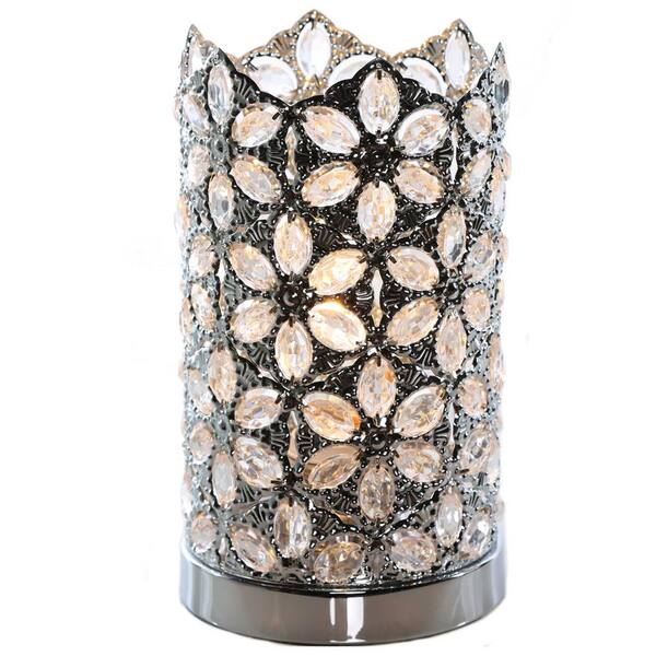 River of Goods Poetic Wanderlust by Tracy Porter 10.5 in. Clear Table Lamp with Fairlea Jeweled Chrome Shade