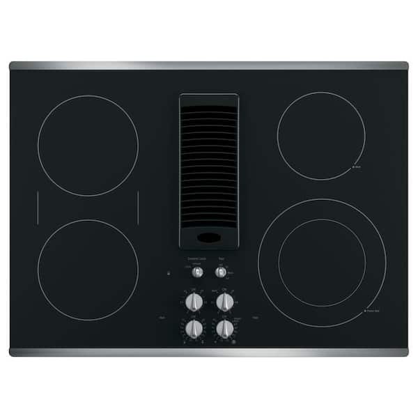 GE Profile 30 in. Downdraft Electric Cooktop in Stainless Steel with 4 Elements