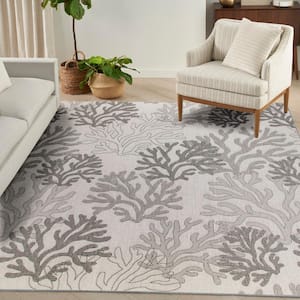 Garden Oasis Grey 9 ft. x 12 ft. Nature-inspired Contemporary Area Rug